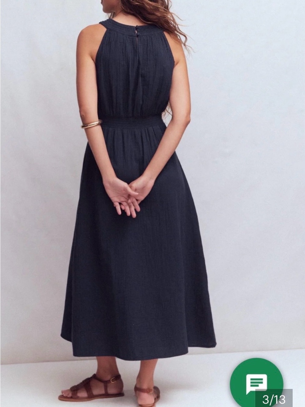 NWT Boden Sleeveless Navy Maxi Dress - Elegant Women's Summer Dress, Size 10. - Picture 2 of 10